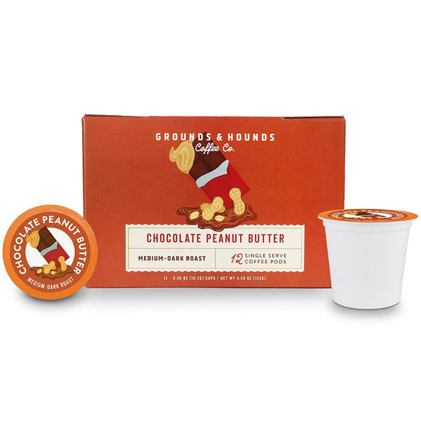 Chocolate Peanut Butter Single Serve Pods Grounds & Hounds Coffee Co.