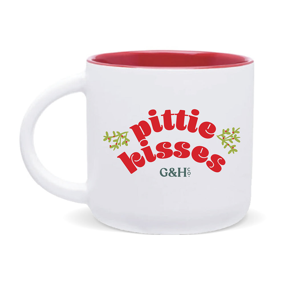 Pittie Kisses Under The Mistletoe Mug