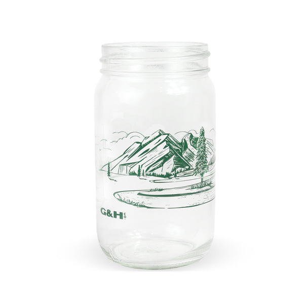 Grindstore Moonshine Frosted Mason Jar Drinking Glass