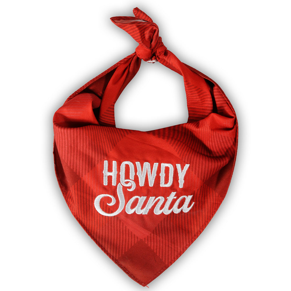 Howdy Santa Reversible Embroidered Bandana
