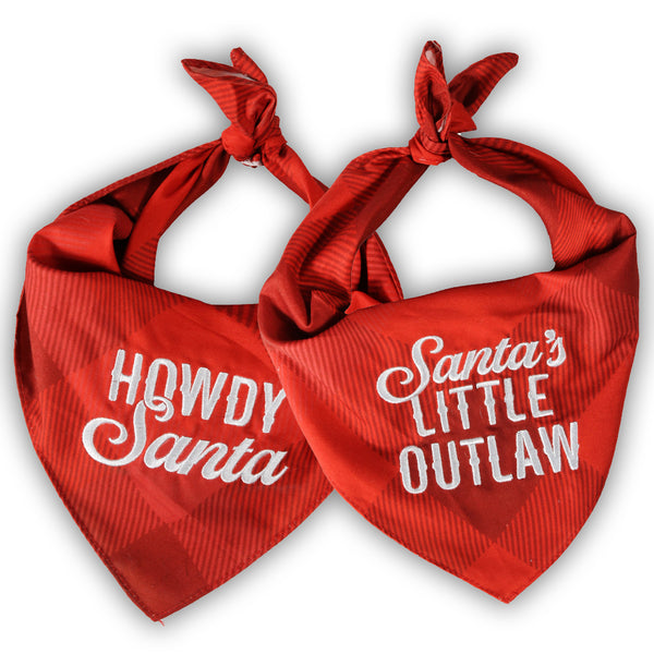 Howdy Santa Reversible Embroidered Bandana