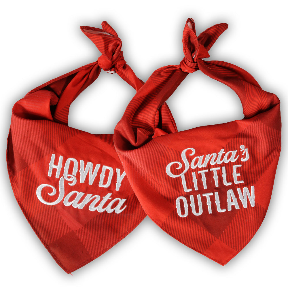 Howdy Santa Reversible Embroidered Bandana