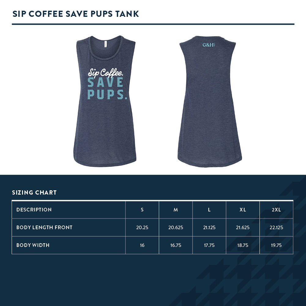 Sip Coffee Save Pups Tank