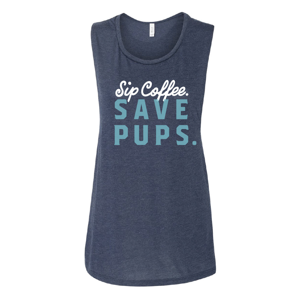 Sip Coffee Save Pups Tank