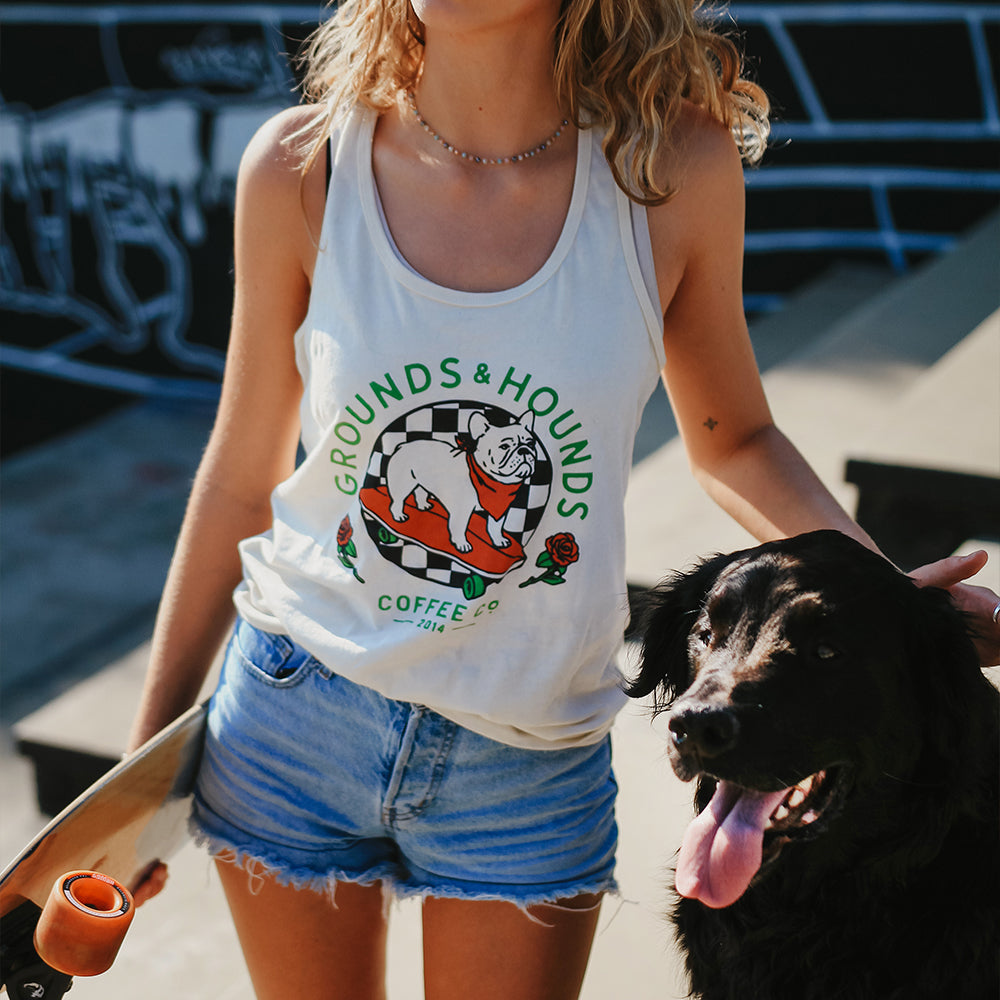Skater Pup Womens' Racerback Tank