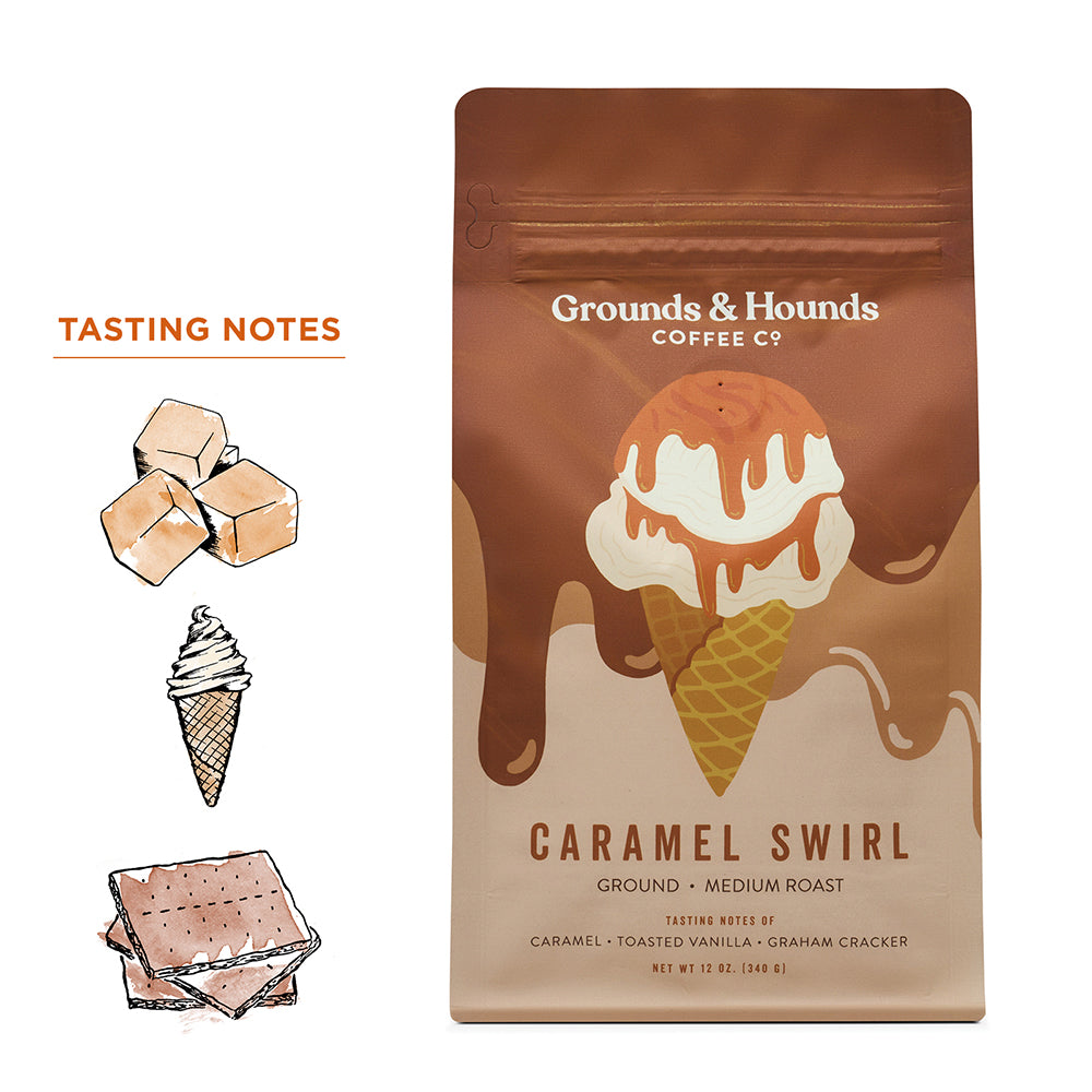 Seasonal Flavor: Caramel Swirl - Grounds & Hounds Coffee Co.