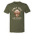 olive green t-shirt with brown dog design