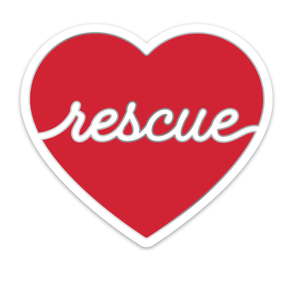 Heart for Rescue Sticker