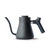 gooseneck kettle with black handle and matte black body